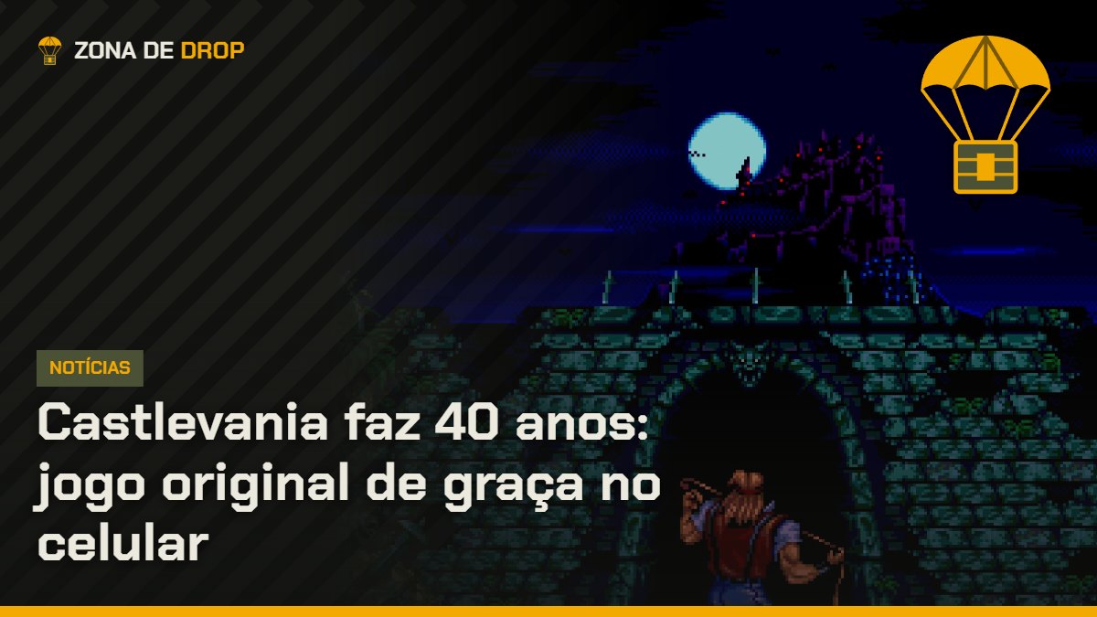 Capa: Castlevania faz 40 anos: jogo original de graça no celular — Zona de Drop