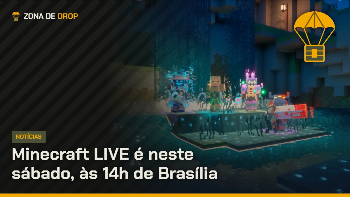 Capa: Minecraft LIVE é neste sábado, às 14h de Brasília — Zona de Drop