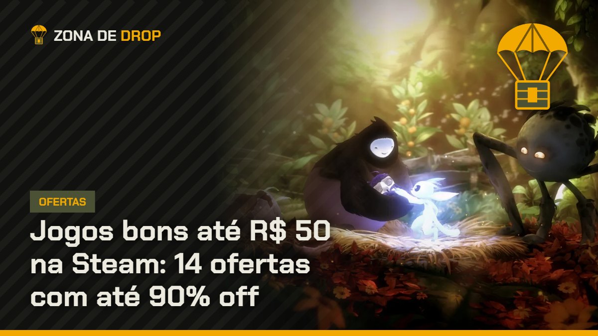 Capa: jogos bons até R$ 50 na Steam — Zona de Drop