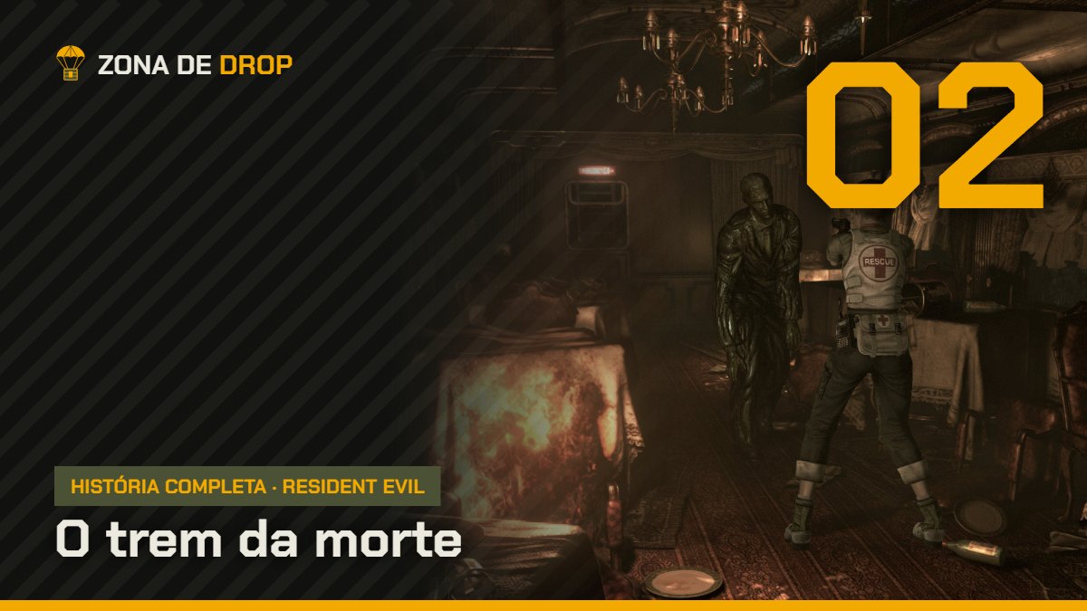 Capa: Resident Evil Parte 2, o trem da morte — Zona de Drop