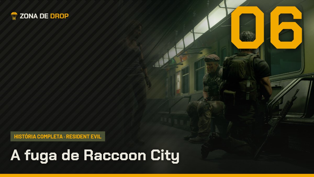 Capa: Resident Evil Parte 6, a fuga de Raccoon City — Zona de Drop
