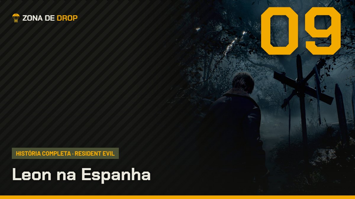 Capa: Resident Evil Parte 9, Leon na Espanha — Zona de Drop