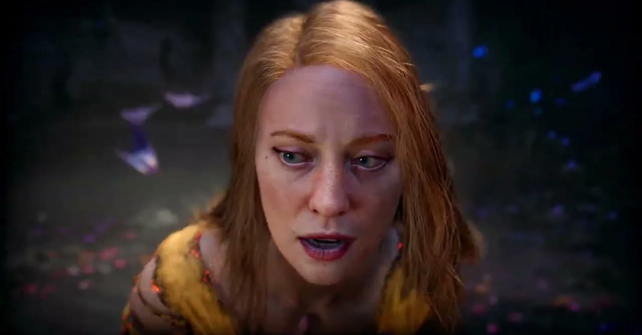 Faye, protagonista de God of War Laufey, em cena do trailer oficial de gameplay