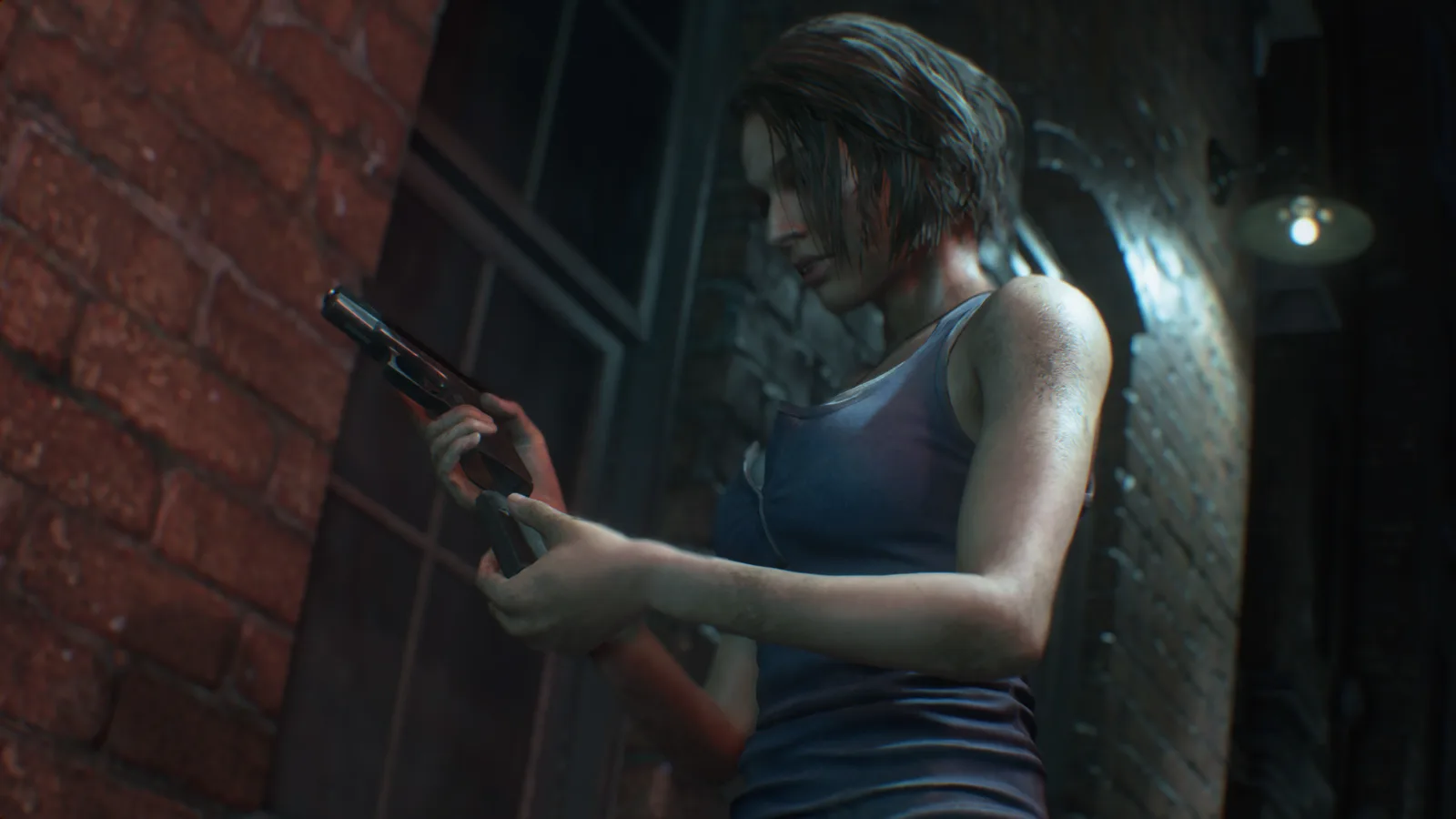 Jill e soldados da UBCS dentro do vagão do metrô no Resident Evil 3 de 2020