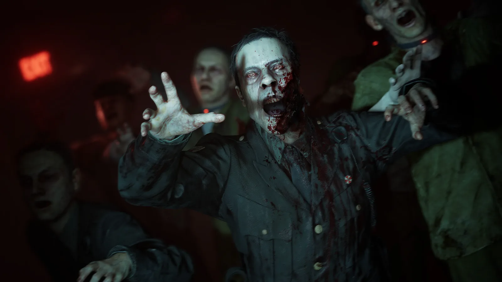 Zumbis avançando em Resident Evil Veronica