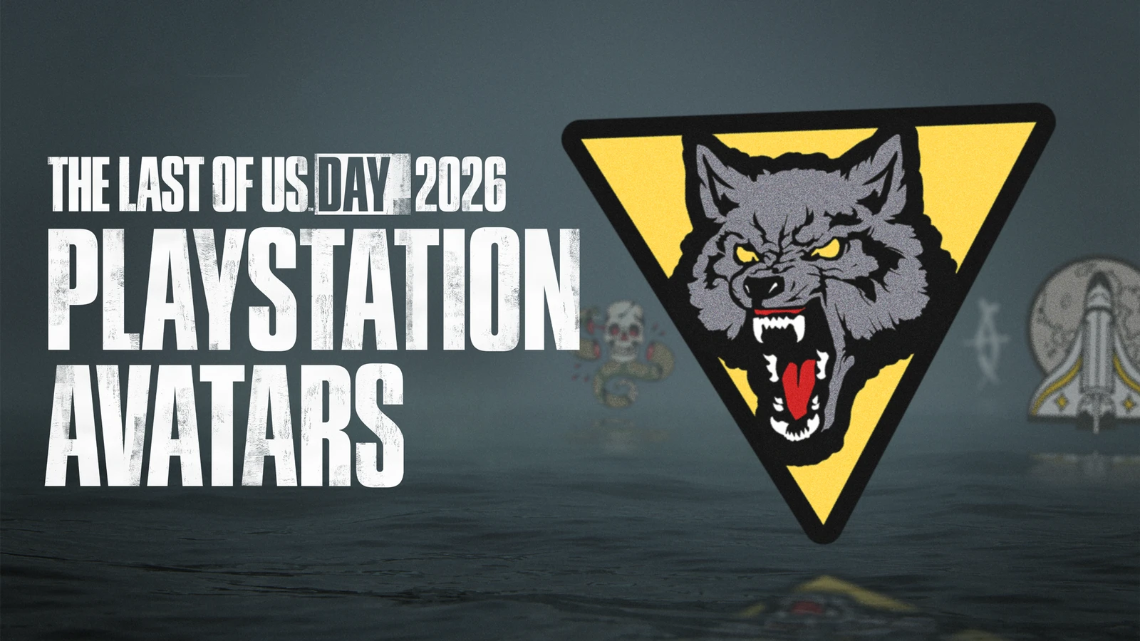 Arte de divulgação dos avatares de PlayStation do The Last of Us Day 2026, com o símbolo da WLF